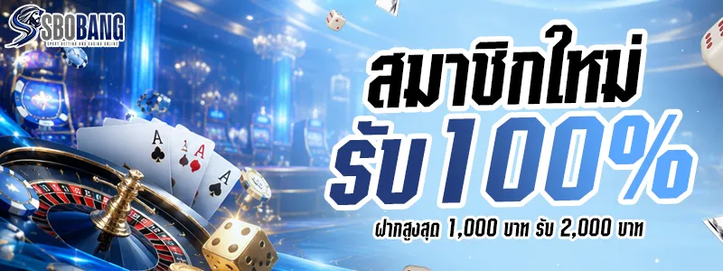 สมาชิกใหม่ รับโบนัส 100%
